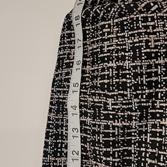 Nipon Boutique Tweed Open Front Modern Jacket Black Cream 18W - Picture 15 of 15